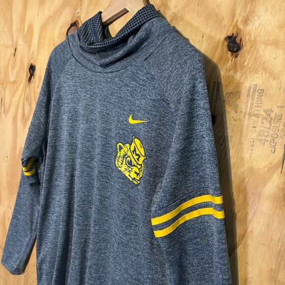Nike NCAA Michigan Wolverines Long Sleeve Turtleneck Shirt Sz L - Picture 3 of 6